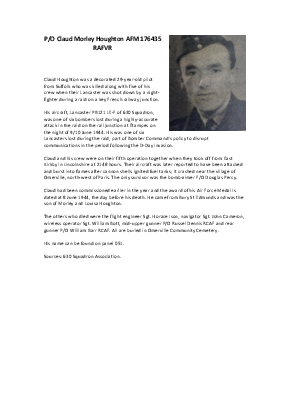 A preview of a PDF biography for Houghton, Claud Morley